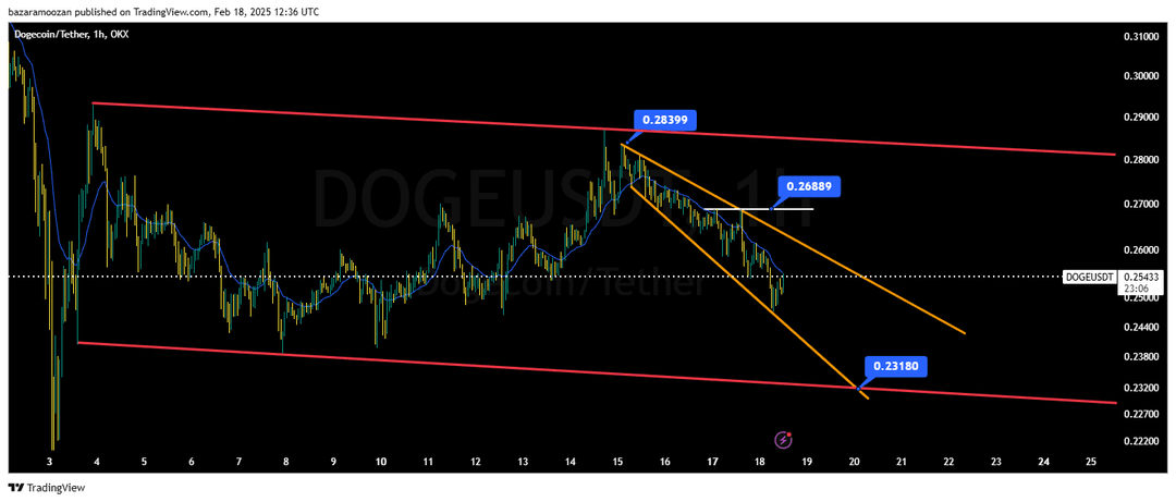 تحلیل دوج کوین ( DOGE/USDT ) امروز 30 بهمن 1403
