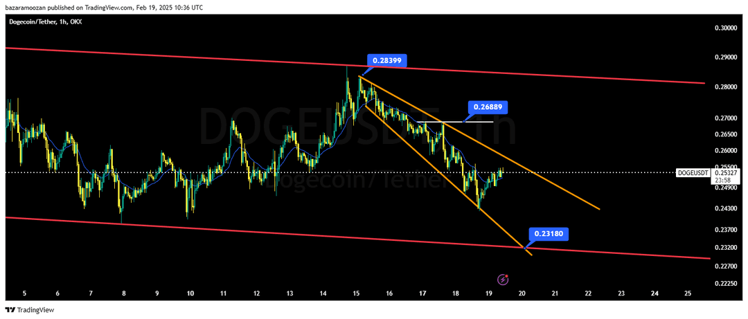 تحلیل دوج کوین ( DOGE/USDT ) امروز 1 اسفند 1403