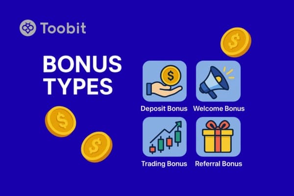 انواع بونوس ها در صرافی Toobit