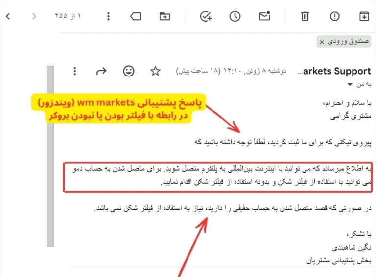 آیا بروکر دبلیو ام مارکتس فیلتر است